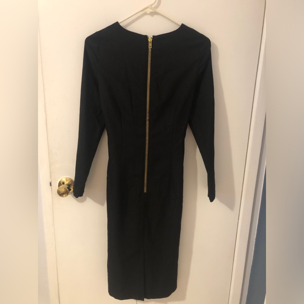 NWT L' Ecole Des Femmes Jane Bondage Black Dress size 2 wool blend - Picture 5 of 11